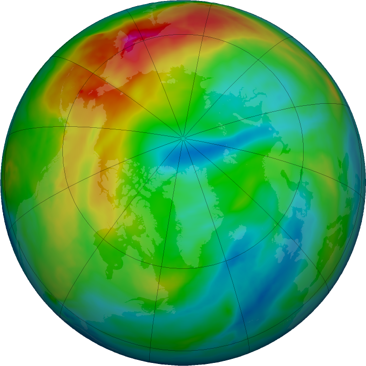 Arctic ozone map for 16 December 2023